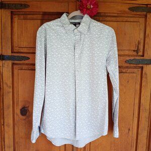 Michael Kors gray and white floral button down